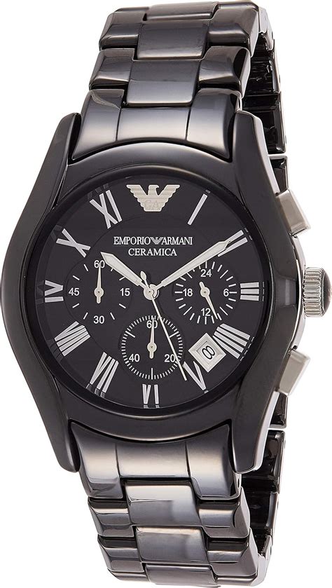 Mens / Gents Black Ceramic Chronograph Emporio Armani Designer Watch AR1400